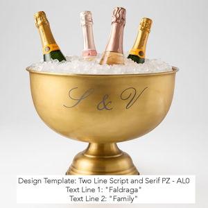 Antique Brass Celebration Wine Bowl **See Description