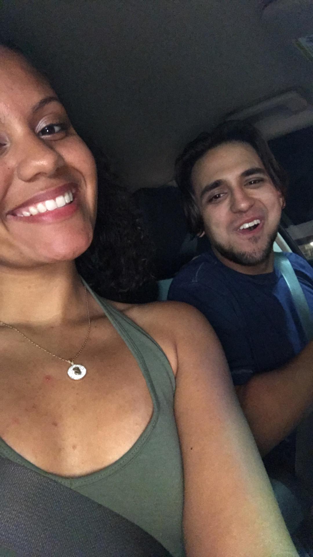 Our first actual picture together. This was Simon's first weekend visiting me in Hattiesburg after a night at brewksy's. Simon was mid-bite in a Taco Bell Quesadilla during this pic.