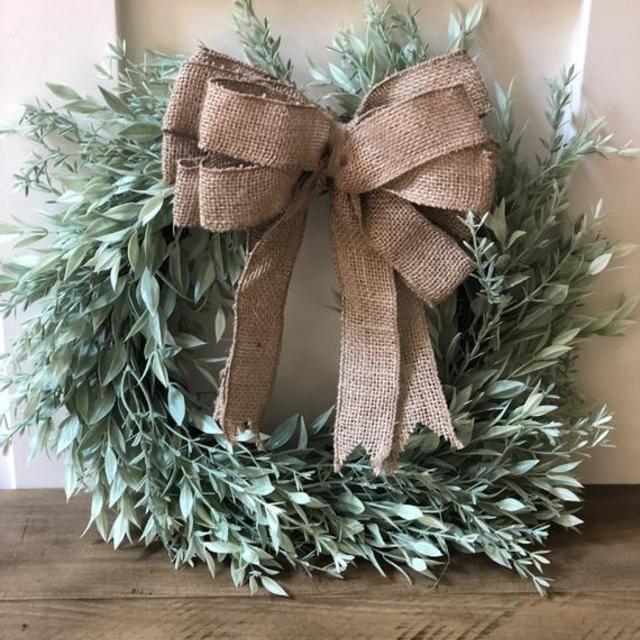 Wreath with Burlap Bow