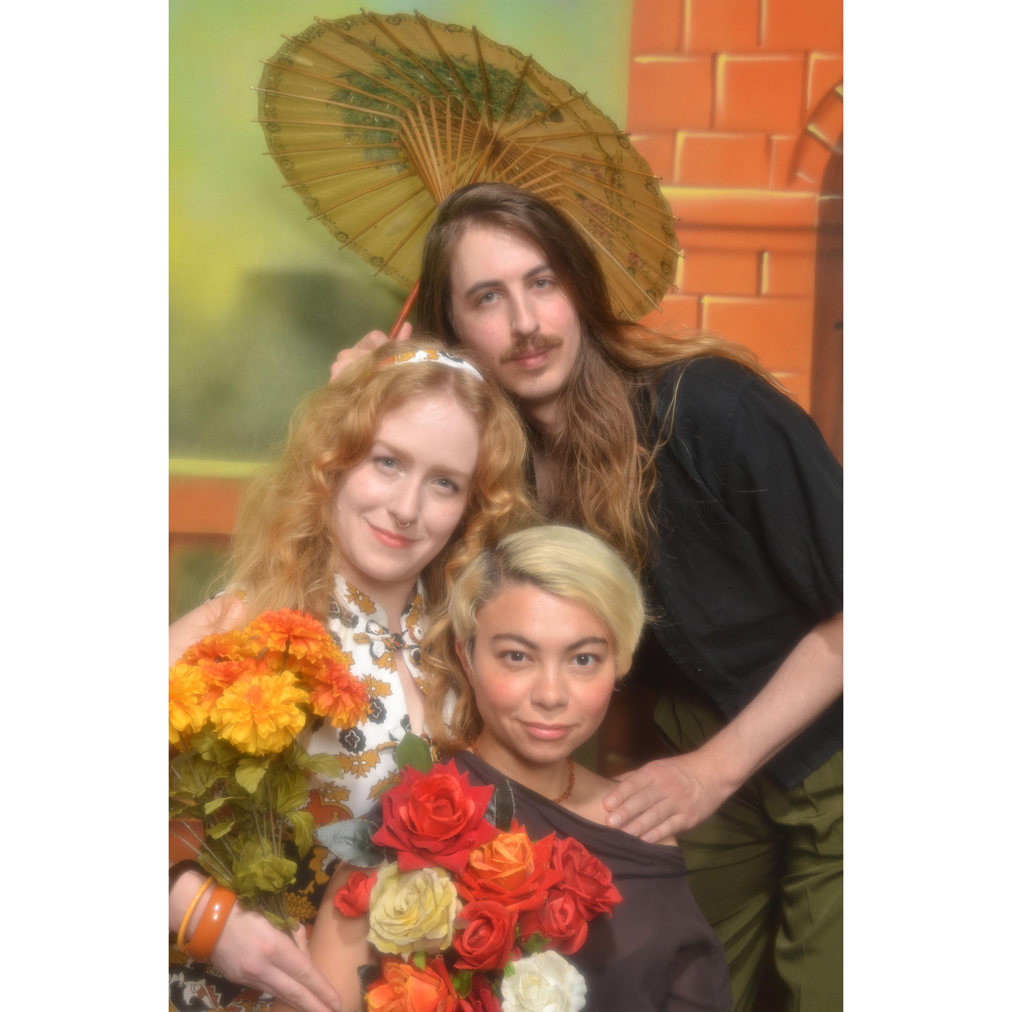 Family portrait with one of our best friends, Steph
