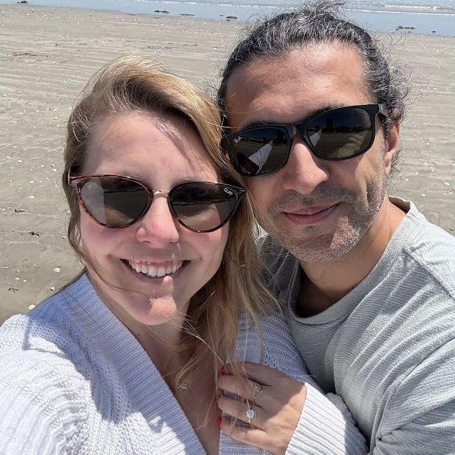 Had to show off the ring some more on our engagement beach trip