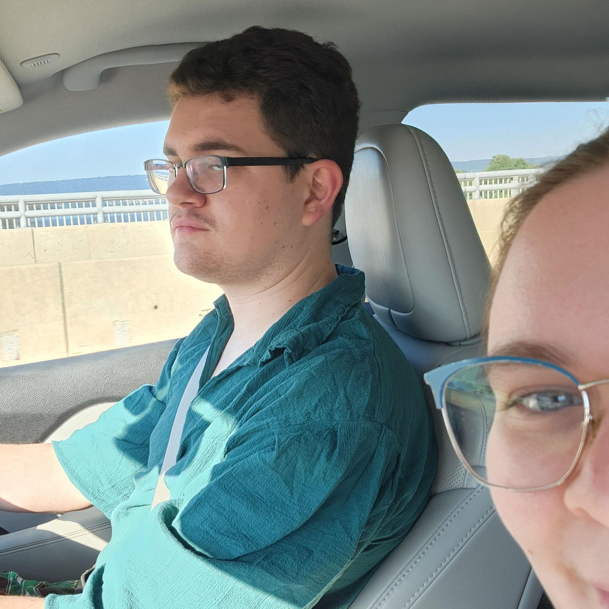 Abby is mean and takes bad pictures of Josh.