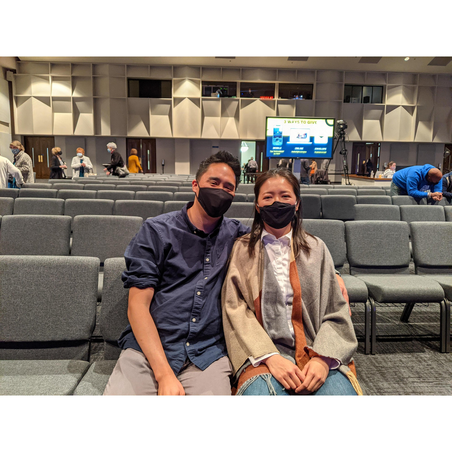 Sitting in church in Fremont after service