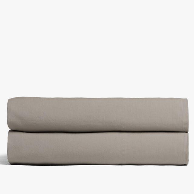 Percale Fitted Sheet, KING, color PUTTY