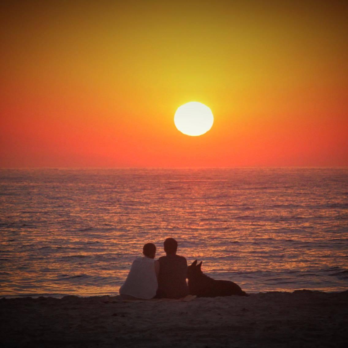 The sunset just before Jeffrey proposed.