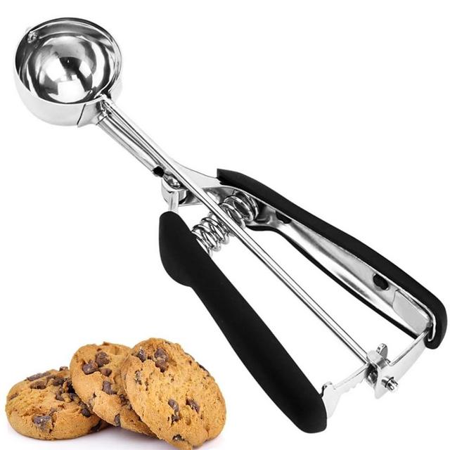 Ice Cream Scoop, 18/8 Stainless Steel Cookie Scoop, Cookie Scoops for Baking, 2 Tbsp/ 30 ml/ 1 oz Cookie Dough Scoop, Ice Cream Scooper with Trigger Release, Cookie Scooper for Baking, Cupcake Scoop