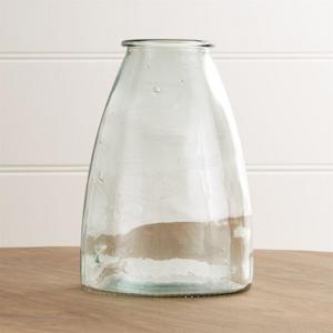 Recycled Glass Tall Hurricane Candle Holder