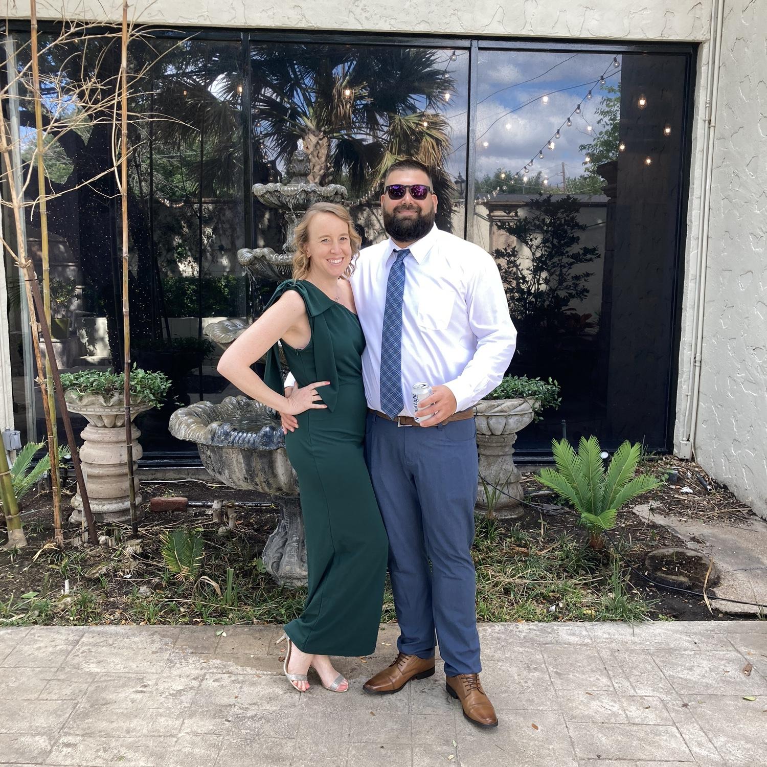 celebrating the wedding of Clint and Ashley in Houston