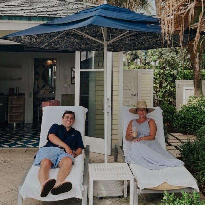 Mac & Evan relaxing at the Breakers!