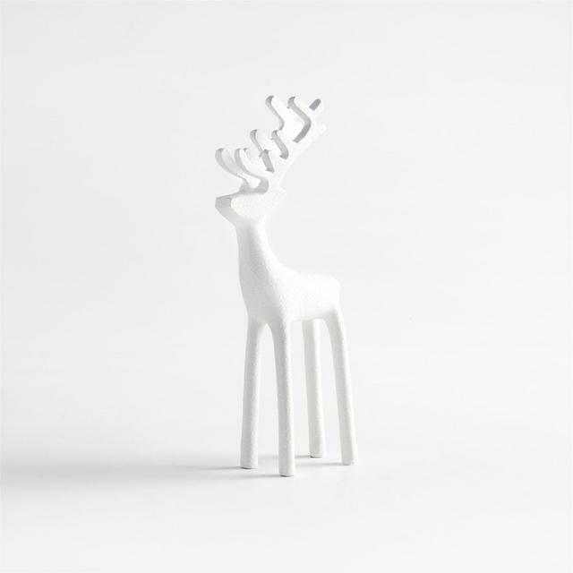9" White Reindeer Decoration