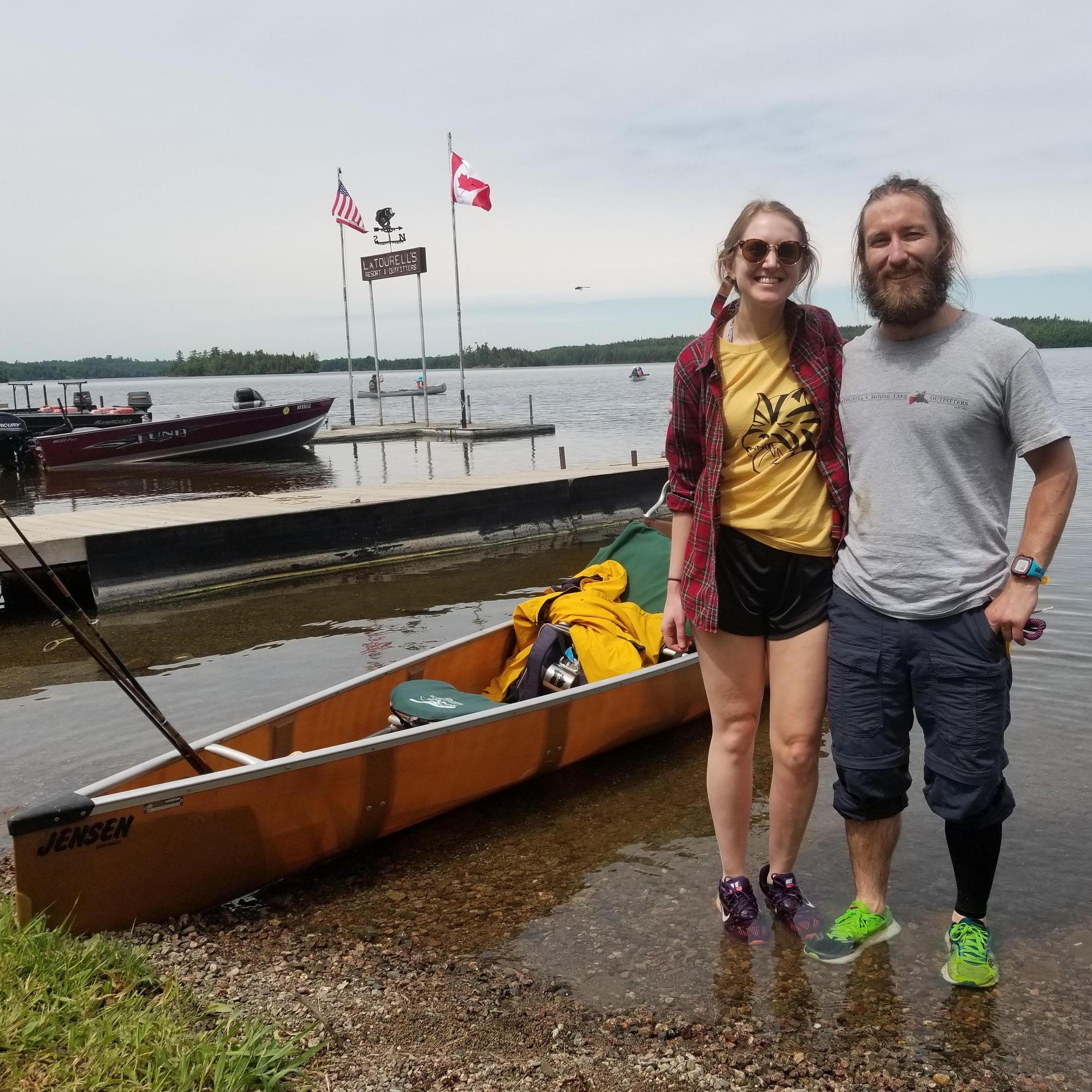 David taking Julia out on her first canoe exploration!! Little did she know, she would survive AND never want to leave.
