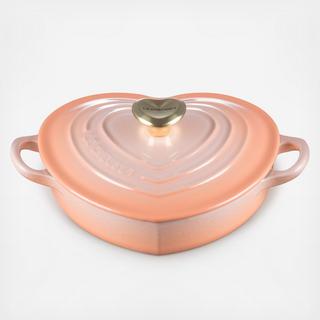 Shallow Heart Cocotte with Heart Knob