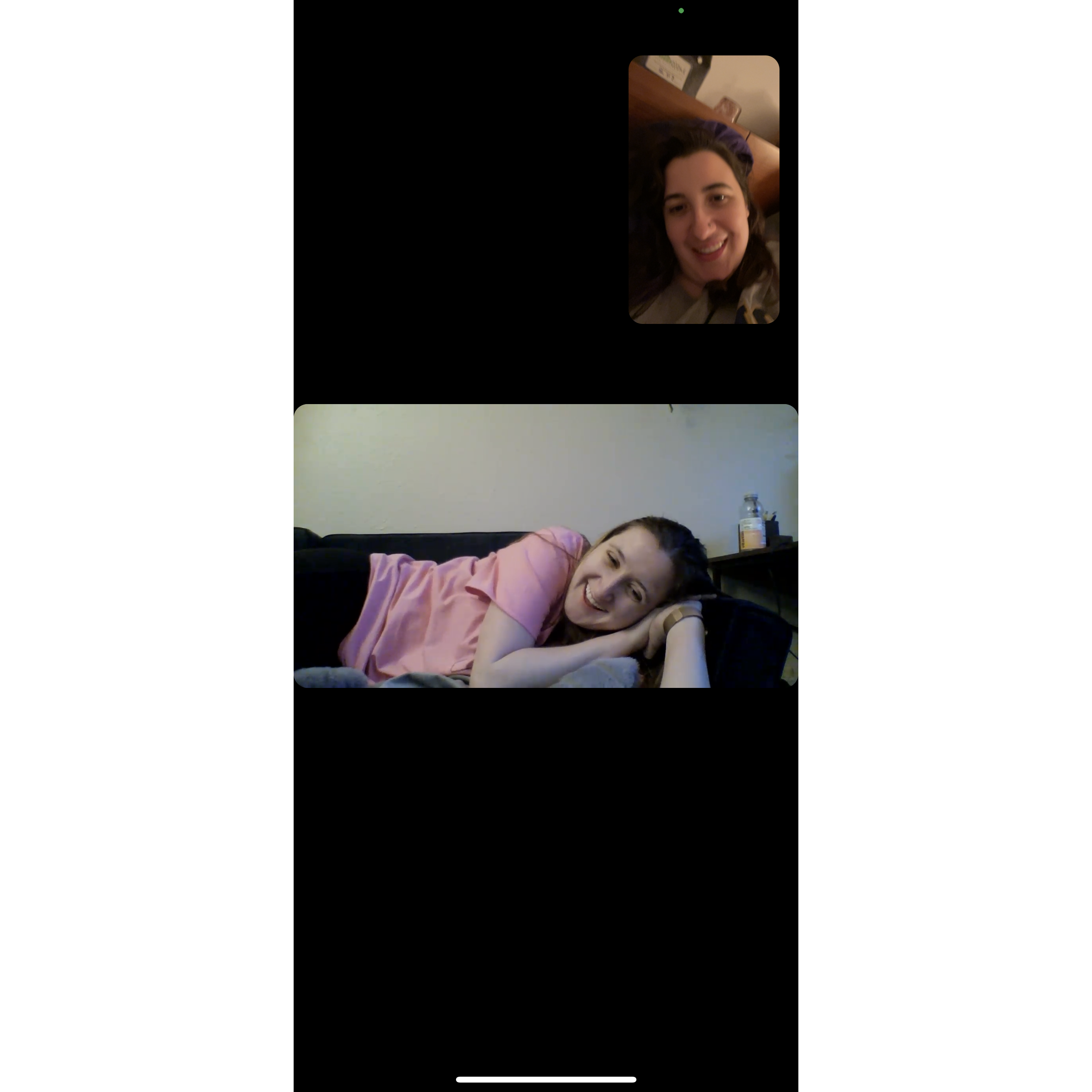Video chatting when we were long distance