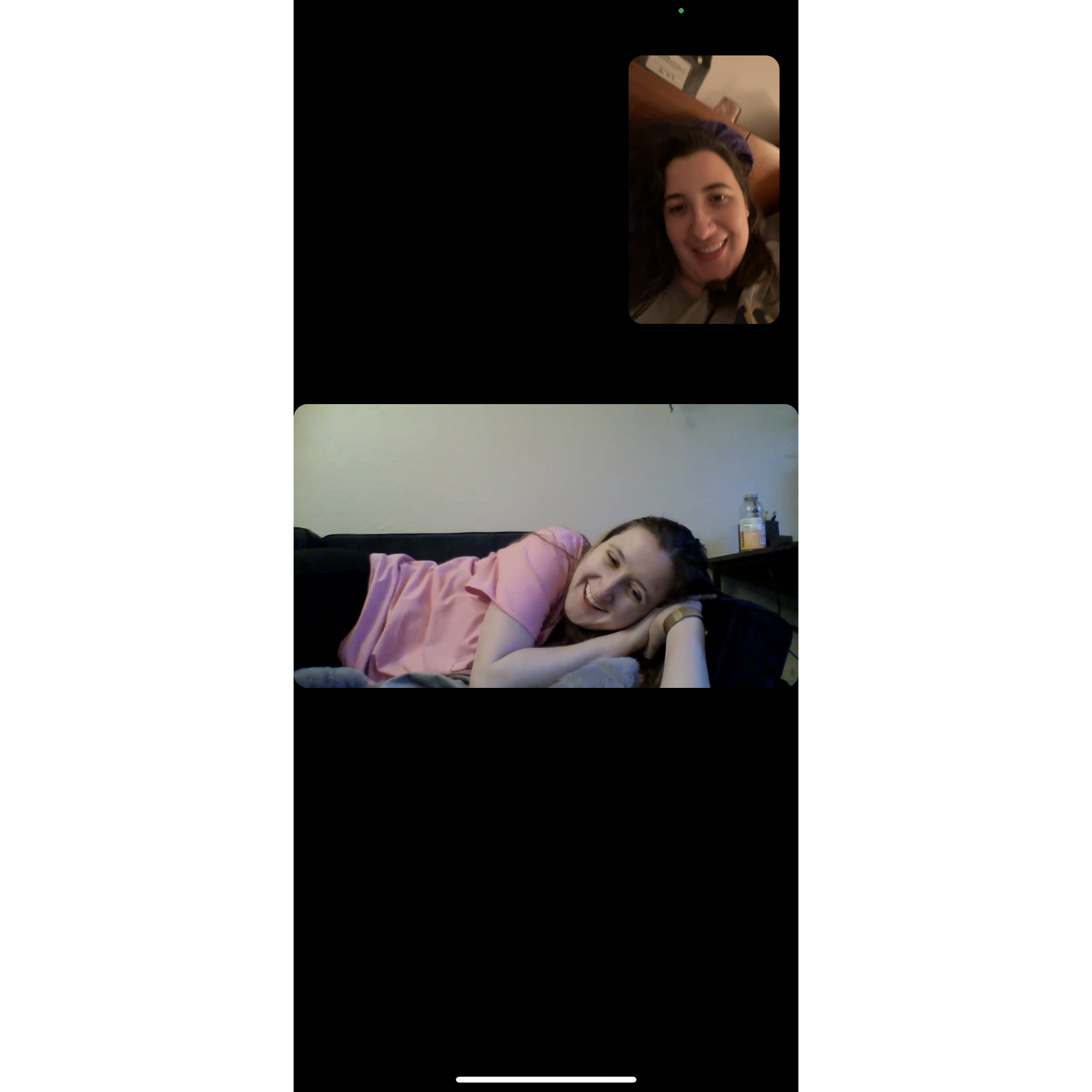 Video chatting when we were long distance