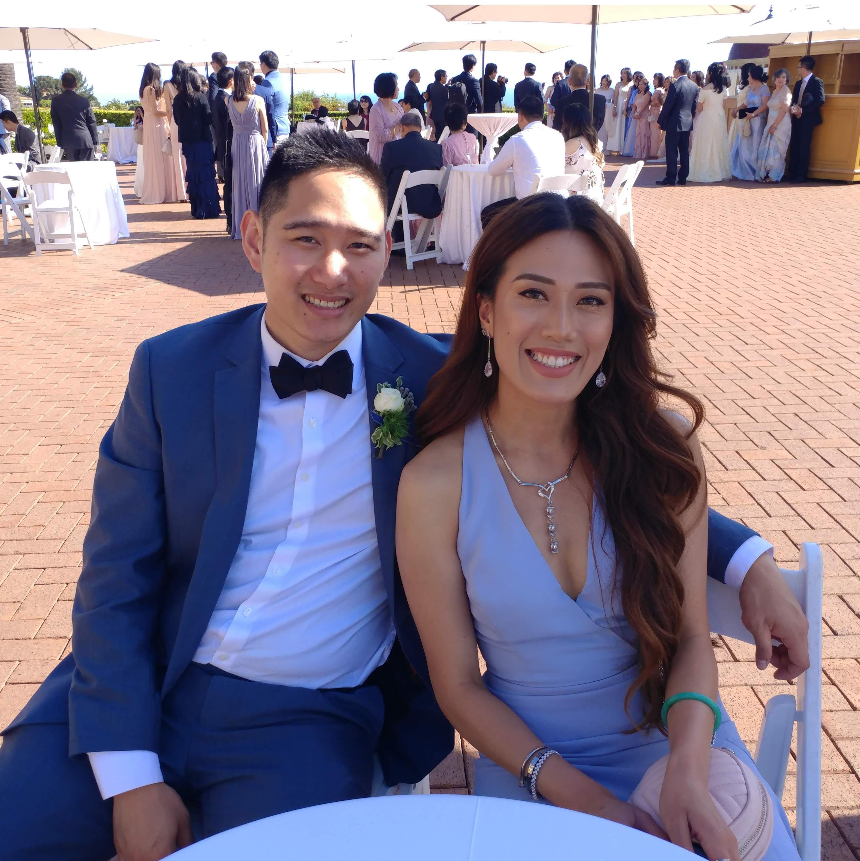 First wedding together as boyfriend/girlfriend.