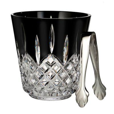 Waterford® Lismore Black Ice Bucket with Tongs