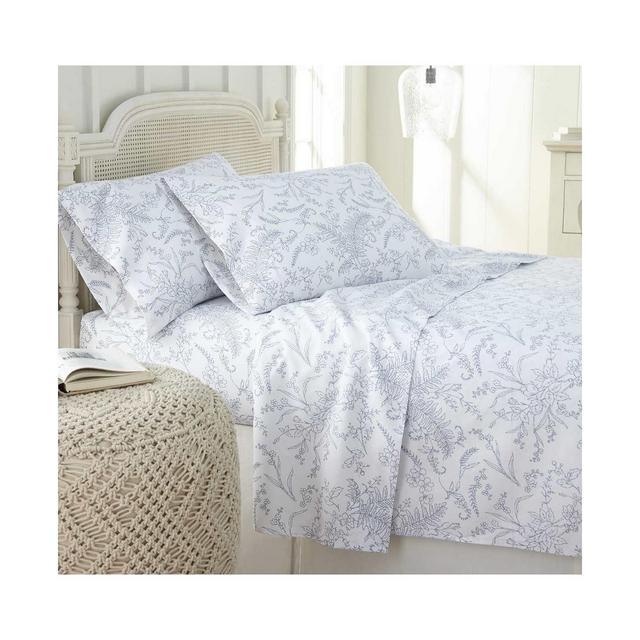 Southshore Fine Linens Ultra-Soft Floral or Solid 4-Piece Sheet Set