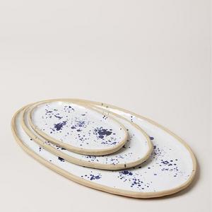 Painted Oval Platter - Spatter
