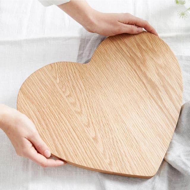 Heart Oak Large Serving Board