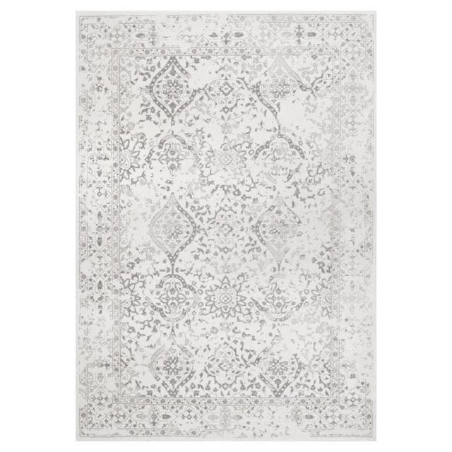 8'x10' Vintage Odell Solid Loomed Area Rug Off White - nuLOOM