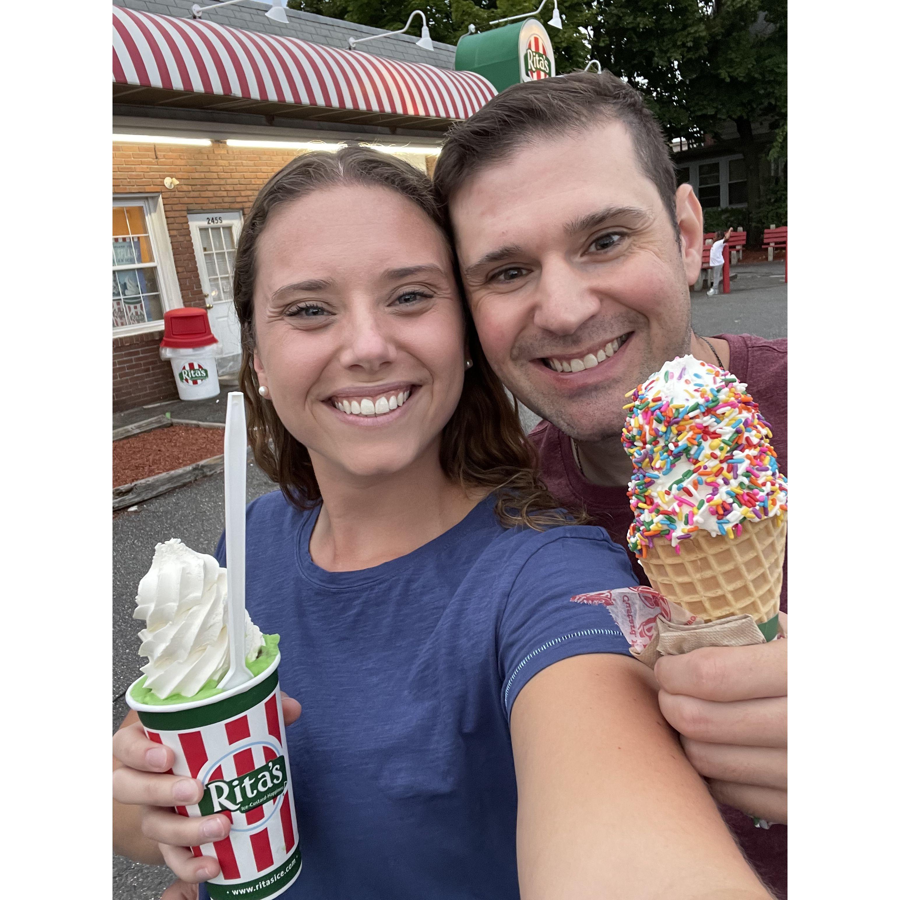 Ice cream is both of our favorite foods!