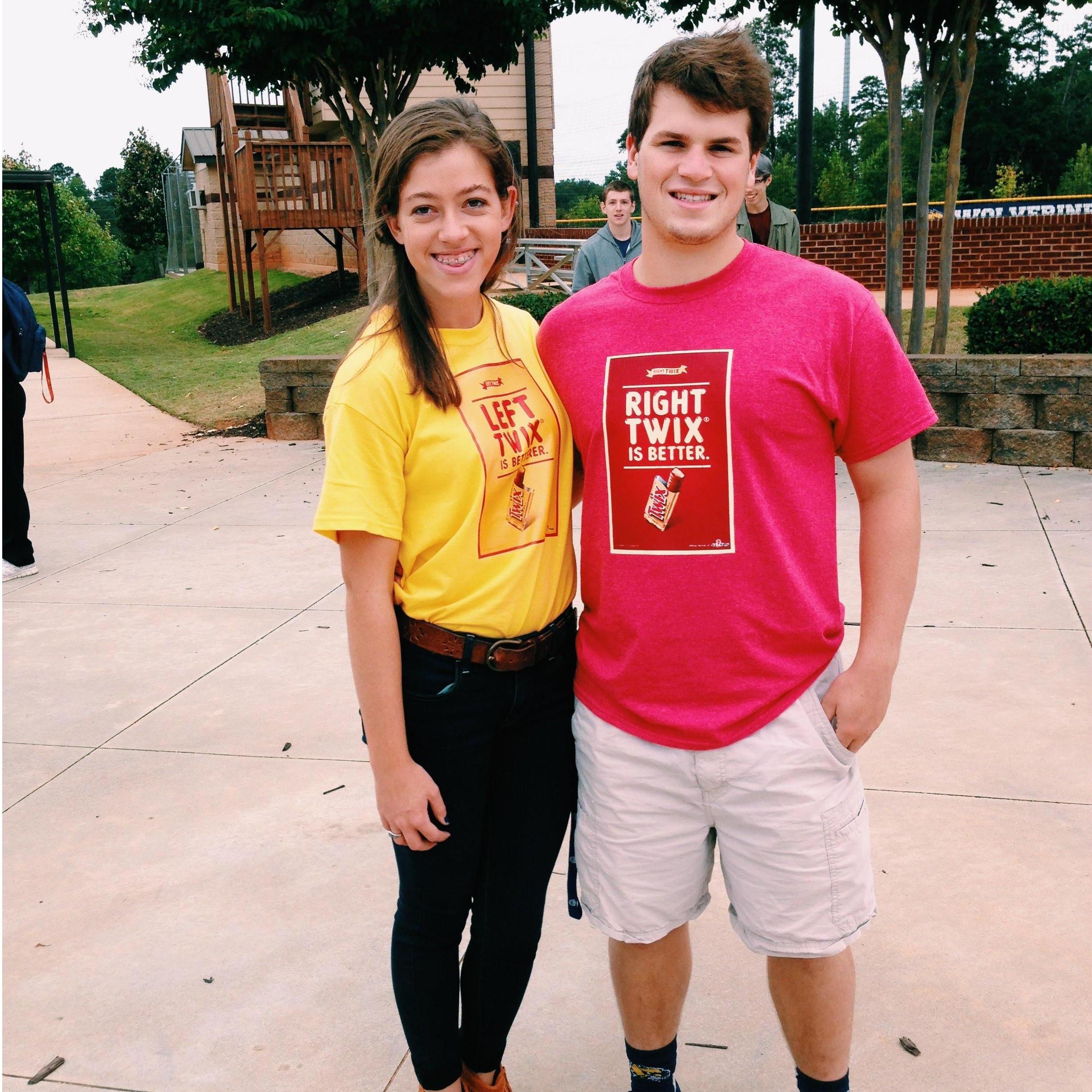 Twin day for senior year homecoming week