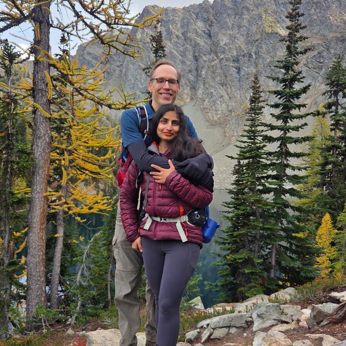 Out on a larch march... our first one together!