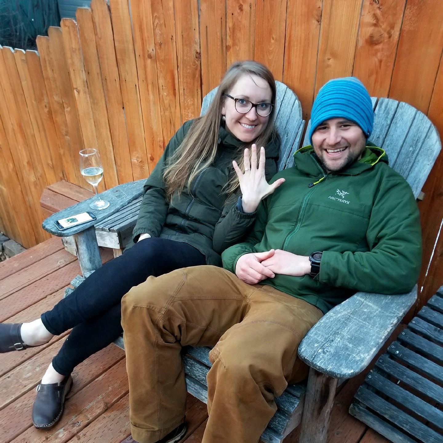The night he popped the question!