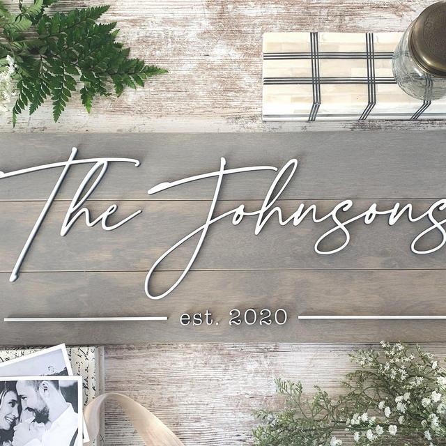 Family Last Name Sign for Personalized...