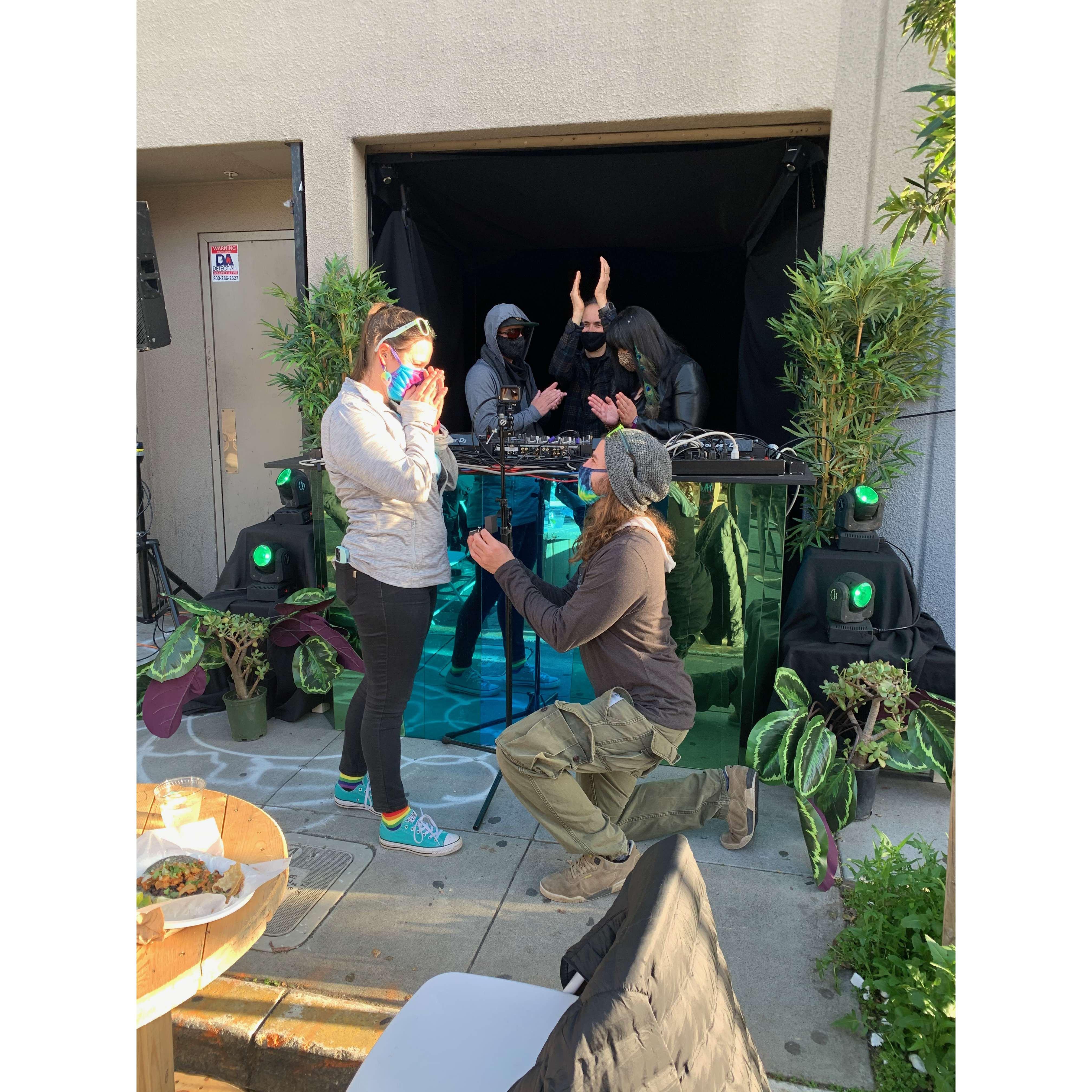 He proposed!