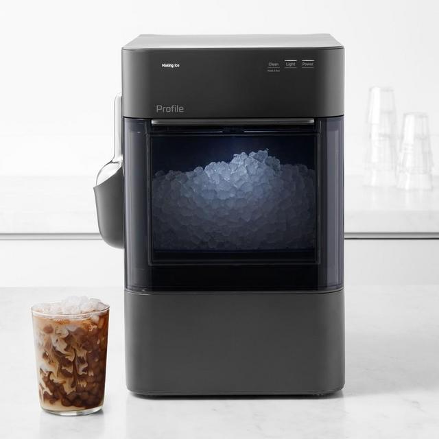 GE Profile Opal 2.0 Ultra Nugget Ice Maker with Scale Inhibiting Filter, Carbon Black