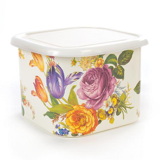 Flower Market Deep Large Squarage Bowl - White