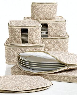 Fine China Storage Set, 8 Piece Hudson Damask