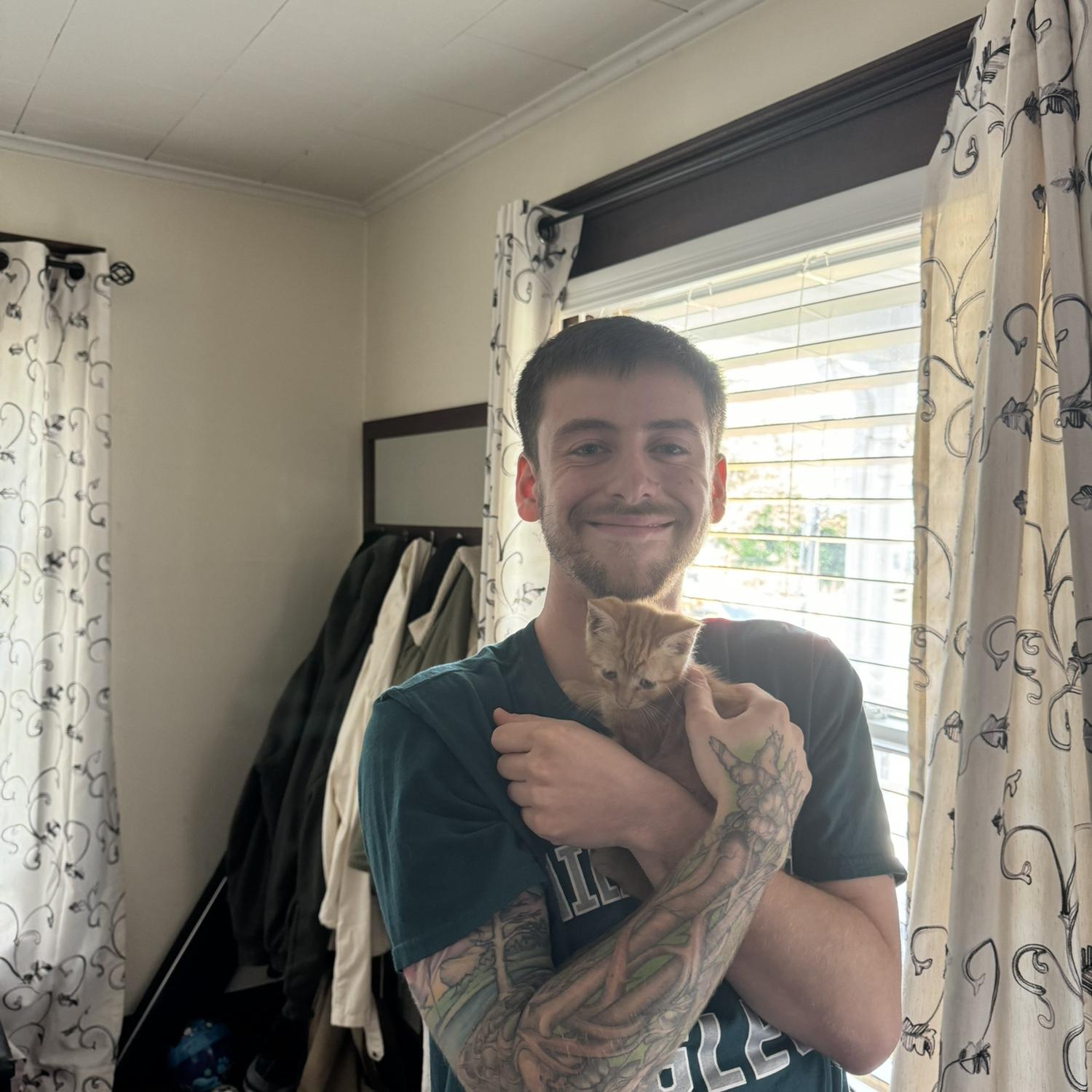 Completing our fur family! Our baby Cheese!