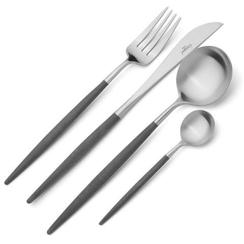 CutipolGoa Grey Stainless Steel Canteen Set 24pce