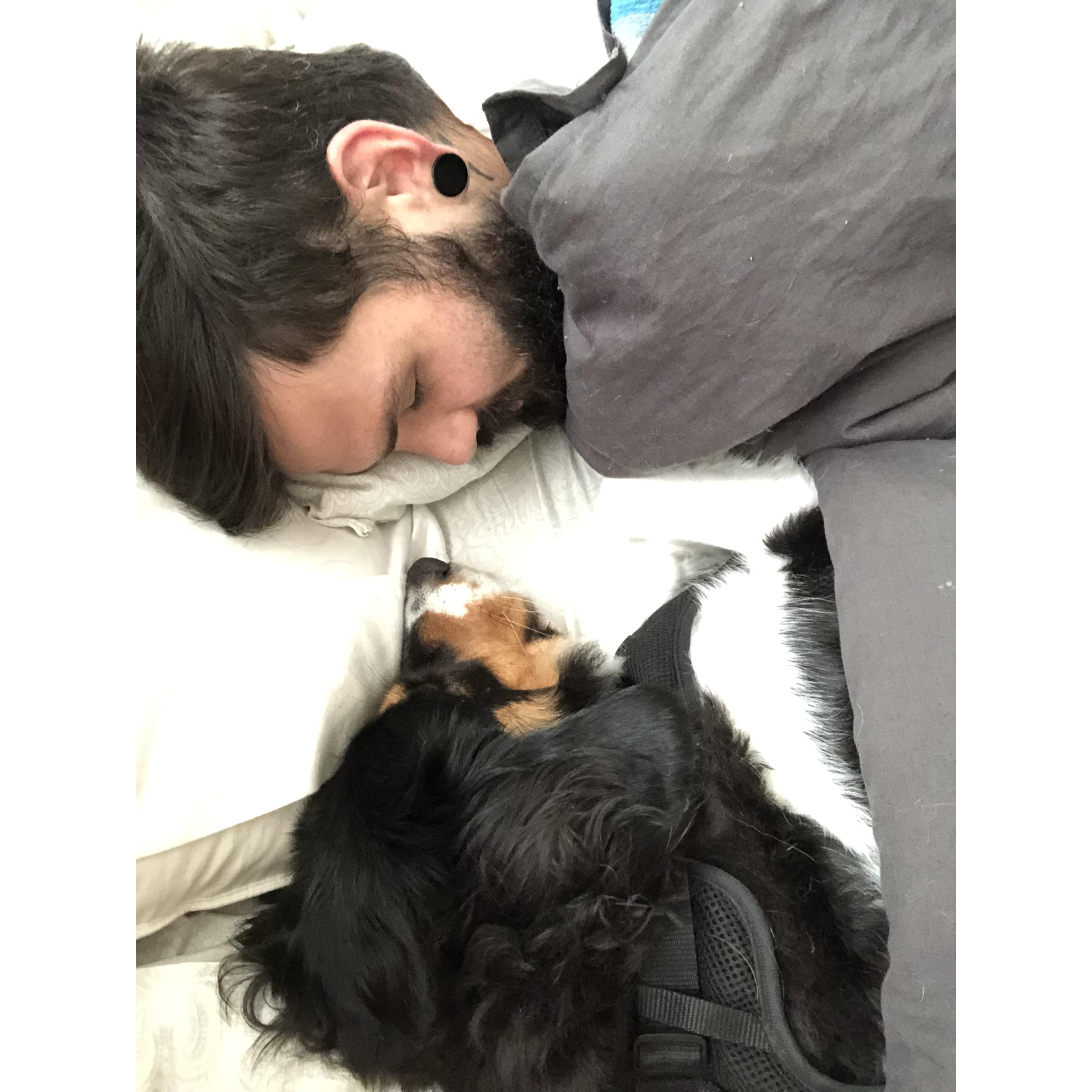Dan with our furbaby Brody :)