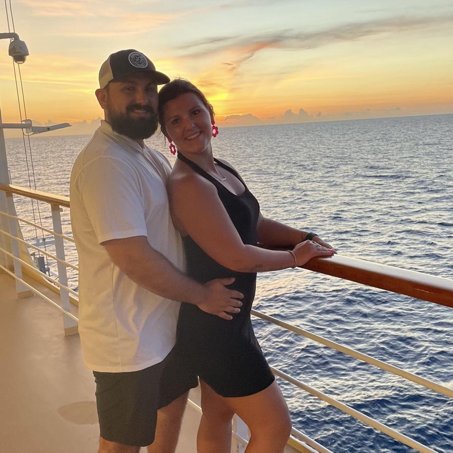 Our first cruise together- we said "I love you" for the first time on this trip :)