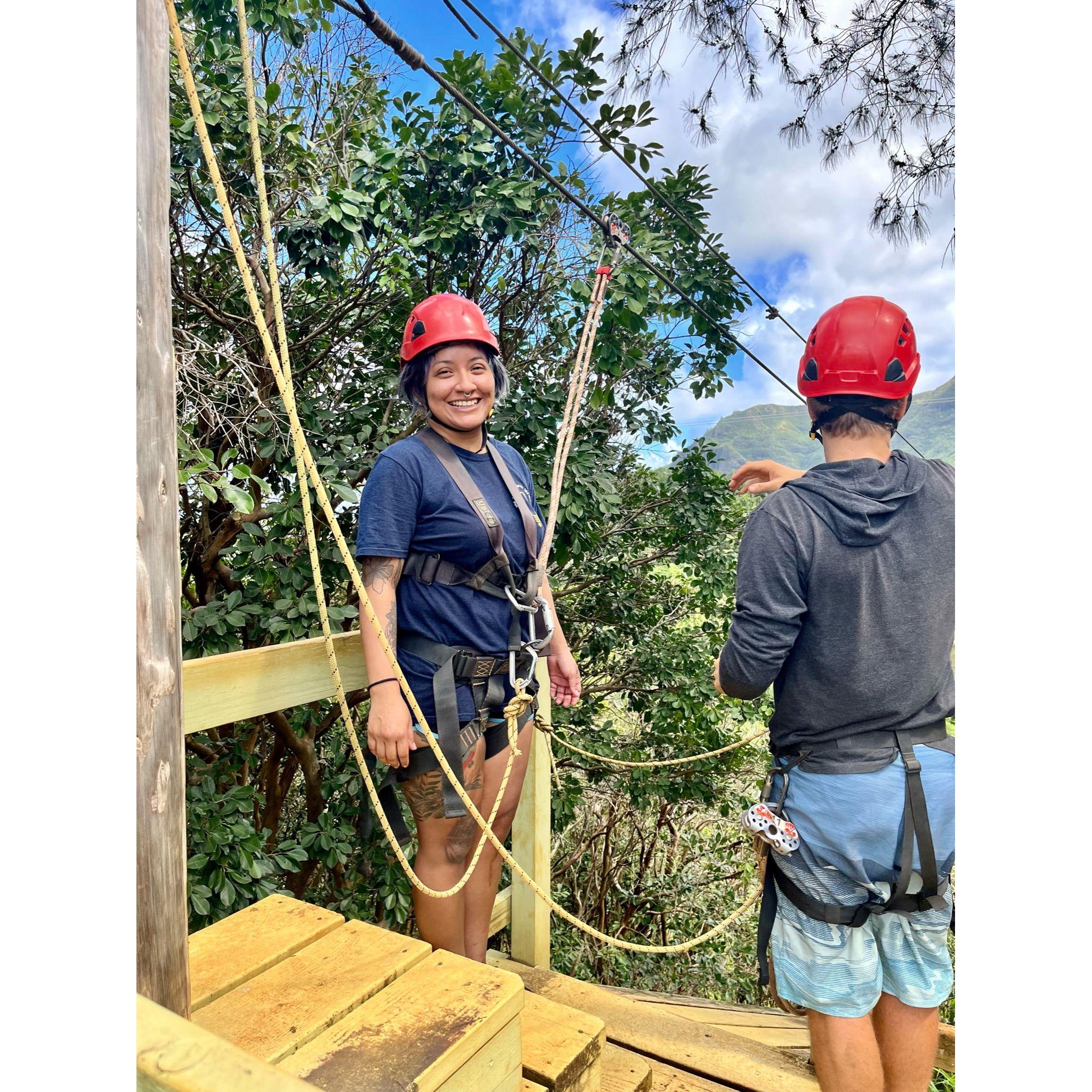 First time zip lining