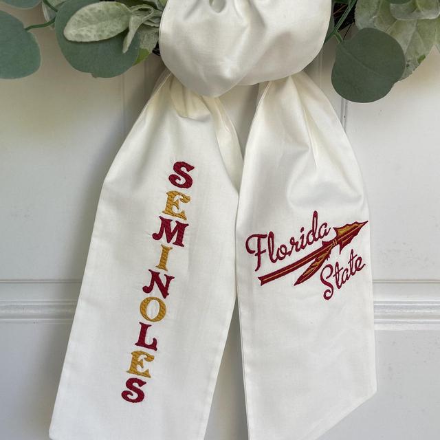 FSU Seminoles Wreath Sash, Game Day Decor
