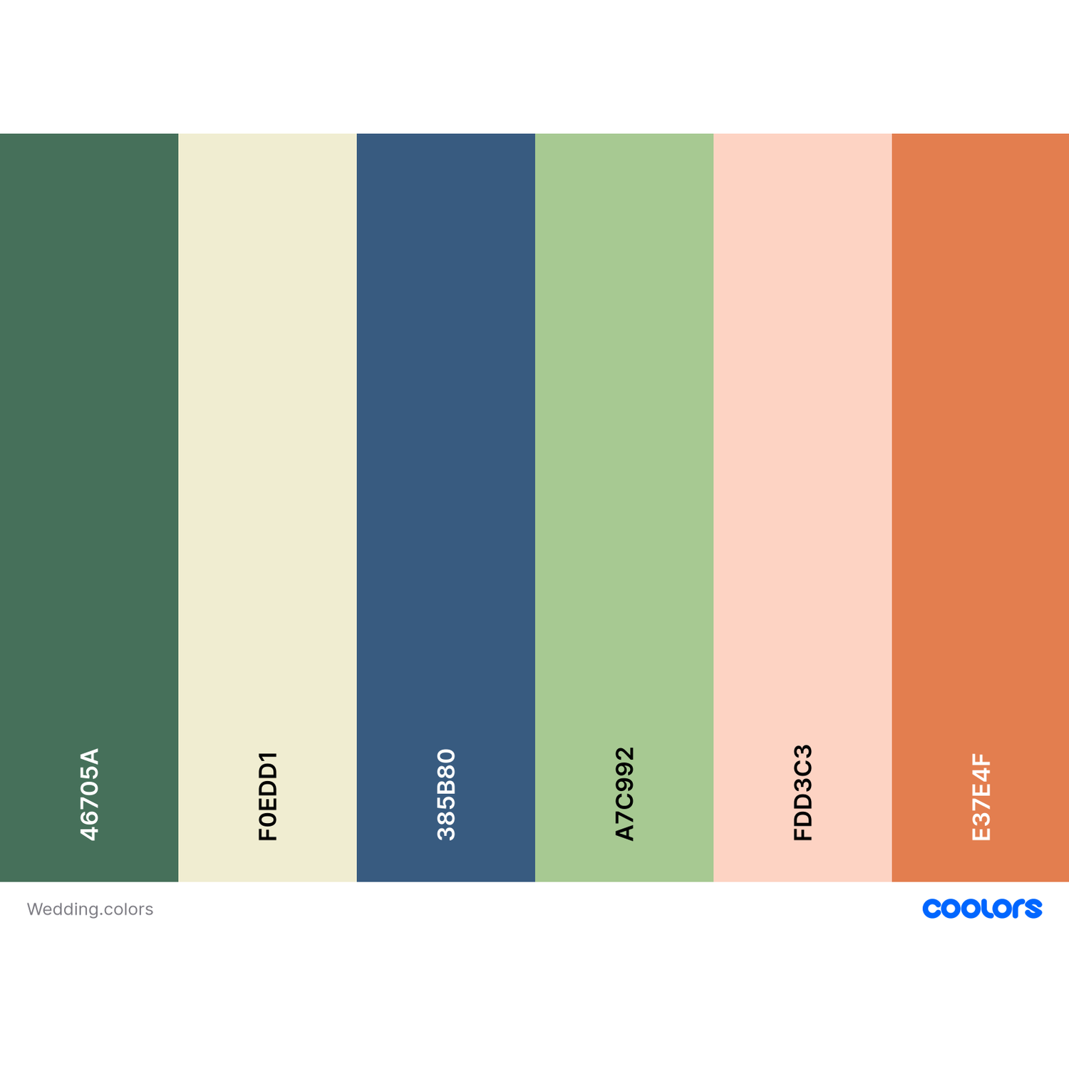Our wedding palette colors!
