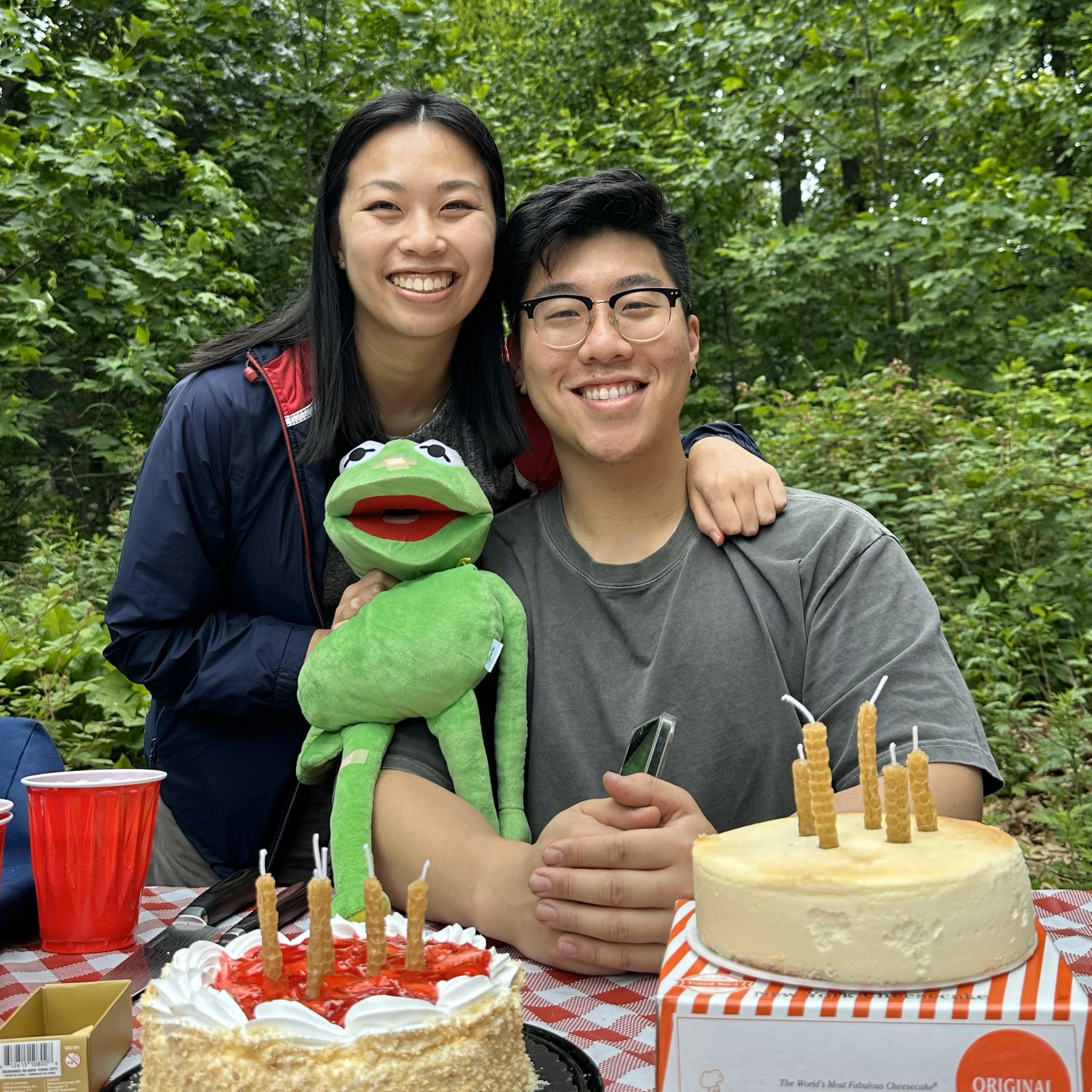 Jun 2023 - Abraham's birthday iykyk ask him for a Kermit impression