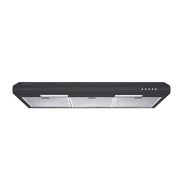 Ductless Range Hood 30 inch with Anti-fingerprint Design, Black Vent Hood with 3 Speed Exhaust Fan, Ducted and Ductless Convertible, CIARRA CAB75918B