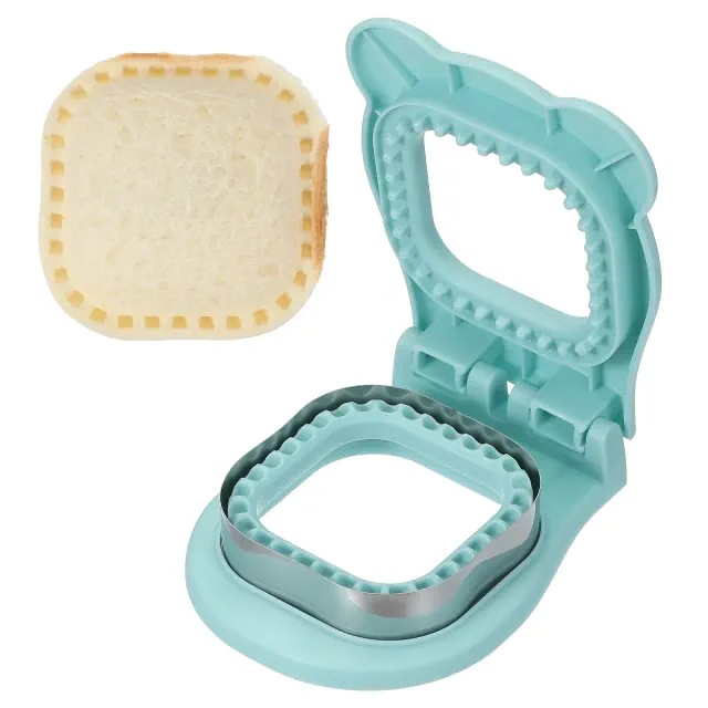 Unique Bargains PP Square Shape Crustless Sandwich Cookie Cutter Blue