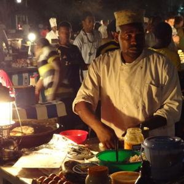 Night Market Dinner at Forodhani Gardens