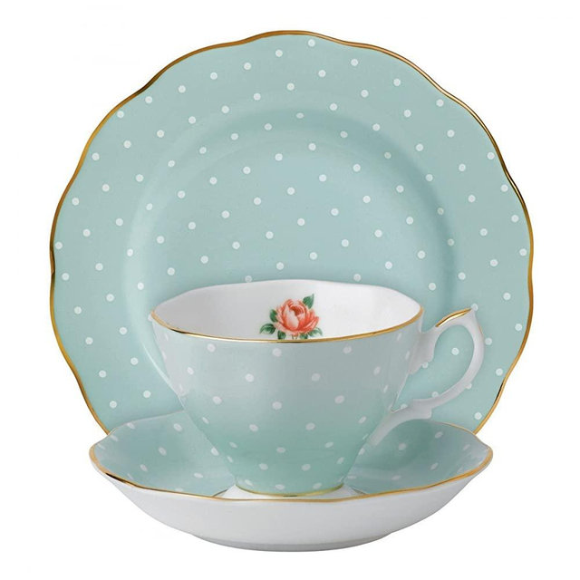 Royal Albert Polka Rose Vintage 3-Piece Place Setting