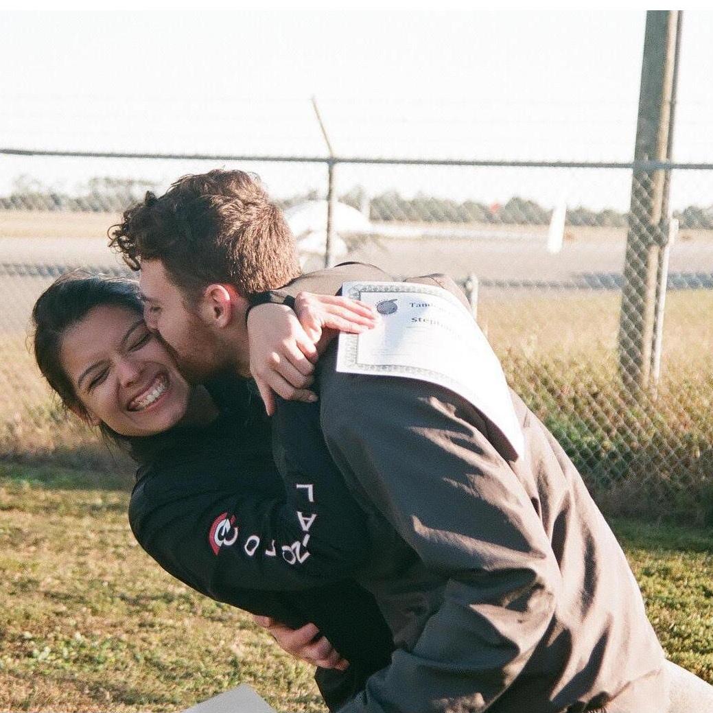 Sebastian skydiving.