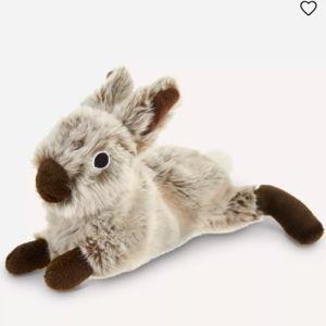Joyhound Crazy Comfy Realistic Rabbit Flattie Dog Toy - Crinkle, Squeaker