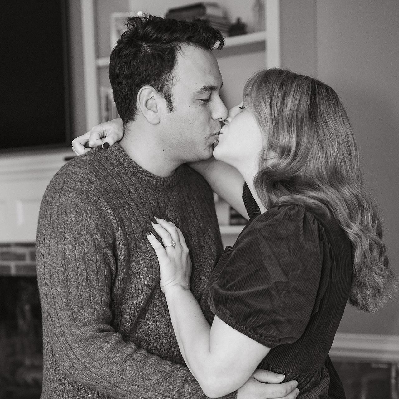 Smoochin’ during our engagement shoot, November 2021