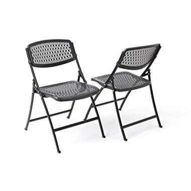 Mity-Lite Flex One Folding Chair, Black, 4-Pack