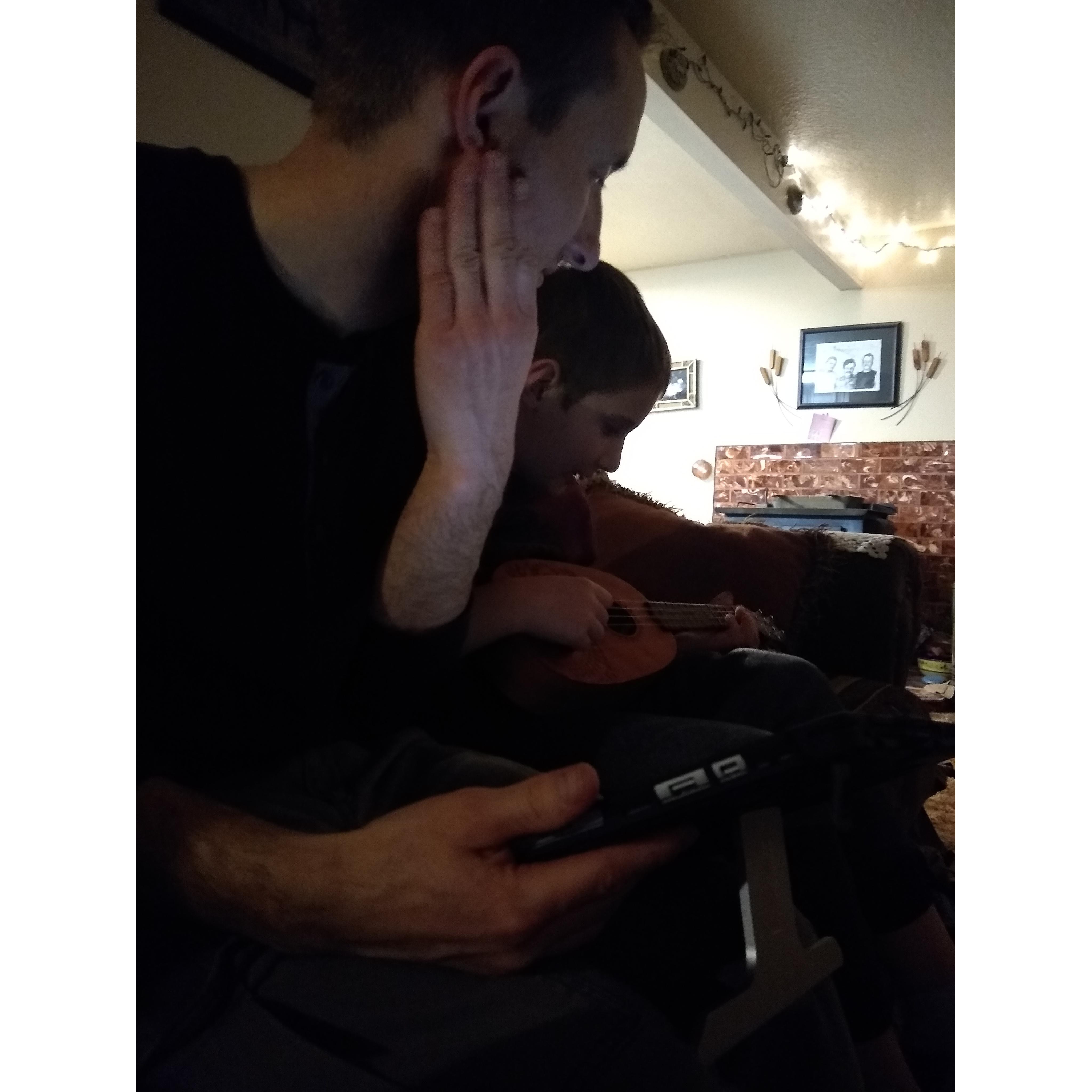 Nate and Adrik playing some tunes.